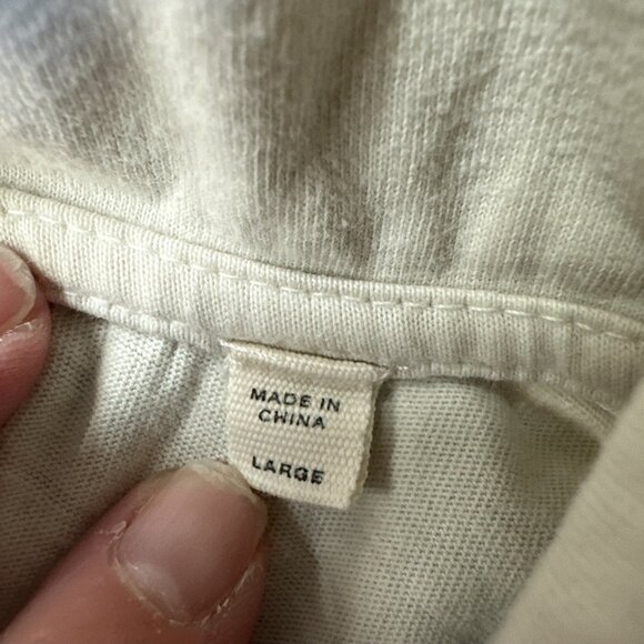 Buck Mason Polo Shirt Mens Large Beige Cotton Short Sleeve Business Preppy FLAW - Picture 7 of 9